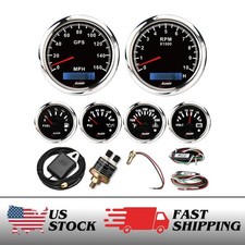 RT7 6 Gauge Set Speedometer Tachometer 160MPH 10000RPM 7 Color Filter Waterproof picture
