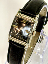 VINTAGE 1950'S ELGIN 17J 10K RGP WHITE GOLD MANUAL WIND MEN'S DRESS WATCH RUNS picture