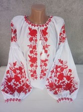 Vyshyvanka Elegant Ukrainian embroidered blouse Top Shirt white color XS-4XL  picture