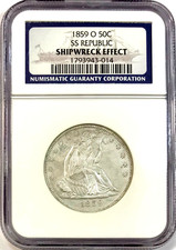 SS Republic 1859-O Liberty Seated Silver Half Dollar NGC Shipwreck Effect picture