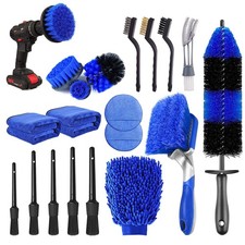 20Pcs Car Detailing Brush Set - Tire & Wheel Cleaning Kit, Long Handle Brushes, picture