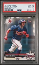 PSA 10 RONALD ACUNA JR. 1st 2017 Bowman Paper Braves Rookie Card RC GEM MINT picture