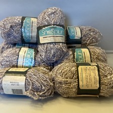 CARON SNOSPUN ~VTG yarn ~ 50 gr. each skein ~Cocoa 0412 Cotton Blend Lot Of 9 picture