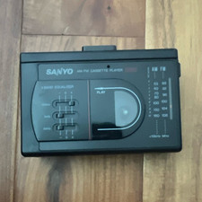 SANYO MGR55 AM/FM Radio Cassette Player 3-Band Equalizer Black picture