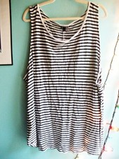 Torrid plus size 4x black and white Striped tank top picture