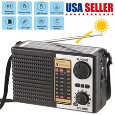Solar Radio Portable FM/AM SW Digital Bluetooth Speaker MP3 Player Rechargeable picture