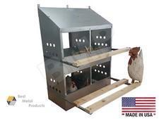 4-Hole Heavy Duty Chicken Nesting Box  Galvanized Steel  Made in USA 0300111 picture