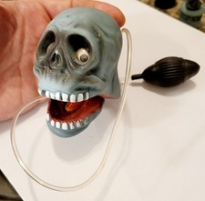 1980s Spooky Skull Russ Berrie Madballs Ugglies Monster Toy Squeeze Bulb Vintage picture