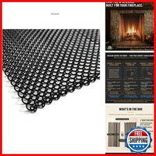 Midwest Hearth Fireplace Screen Mesh Curtain 20 in High 19-Gauge Steel 2 Panels picture