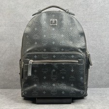 MCM Stark Backpack Black Visetos Monogram Coated Canvas Logo Bag 8870R Med. Y2k picture