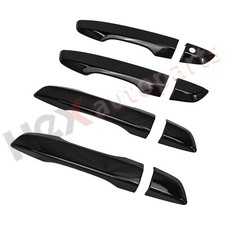 4X Glossy Black Door Handle Covers For 2016-2021 Honda Civic 4-Door w/KH NO SMT picture
