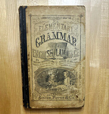 Vintage 1800s Antique Book: An Elementary Grammar of the English Language picture