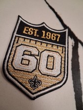 Two NEW ORLEANS SAINTS 60th Anniversary Patch 60 Season PatcEmbroidered Patch picture
