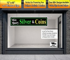 We Buy Silver and Coins Led light box window Sign 48