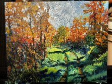‘Haymakers Road’ Original Acrylic painting On 8 X 10 glicee. Unframed Wall Art picture