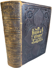 Antique Ornate Decorative Victorian Book 1886 Museum Of Antiquity Gilt Leather picture