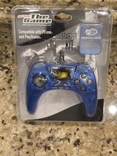 PlayStation 1 PS1 Mad Catz Clear Blue Digital Controller,Memory Card  Starter  picture