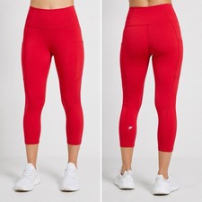 Fabletics Oasis High-Waisted 7/8 Leggings Red sz Small NWT Side Pocket Athletic picture