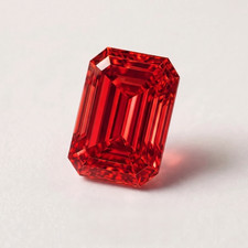 Luxury 4 Ct Red Emerald Cut Diamond VS1 Loose Gemstone picture