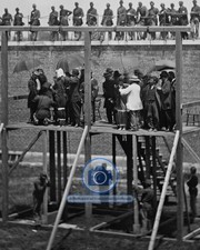 ABRAHAM LINCOLN ASSASSINATION CONSPIRATORS' HANGINGS CIVIL WAR 8X10 PHOTOGRAPH picture