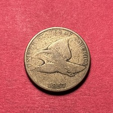 (1) Beautiful Antique 1857 Flying Eagle Cent/Penny G-GOOD NICE FILLER picture