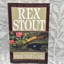 Where There's a Will Rex Stout 1989 First Bantam Edition Nero Wolfe Mystery picture