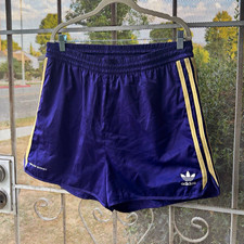 adidas x Wales Bonner Men's Purple M Polyester Woven Shorts Elastic Drawstring picture