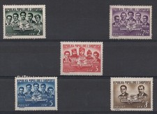 Albania Albanien Albanie 1951 MiNr 595- 599 MNH**  Heroes of the People picture