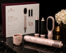 Sutra 4-In-1 Air Styler Blowout Brush Curling Wand Dryer Brush Pink picture