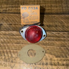 NOS OEM Vintage KD G524 Lamp Marker Light Red Lens 1940s-60s Ford Chevrolet New picture