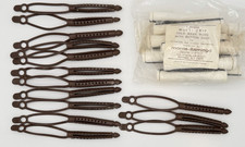 Vintage PERM RODS...14 Tip Top, 12 Morris-Flamingo permanent button ends-COOL picture