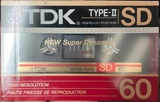 TDK SD60 Type II High Position Cassette Tape SEALED, NOS picture