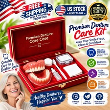 Silicone Dentures kit Upper Lower False Teeth Set Instant Smile too premium picture