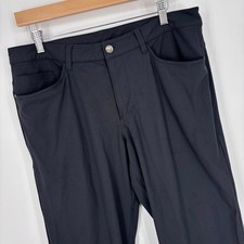 Lululemon ABC Classic Fit 5 Pocket Pants Mens 34x32 Black Warpstreme Performance picture