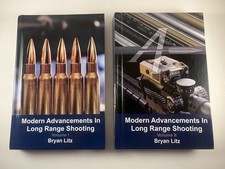 SIGNED Bryan Litz Modern Advancements In Long Range Shooting Vol 1 & 2 Book Set picture