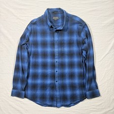 Pendleton Mason Button Up Plaid Blue/Black Flannel Longsleeve Shirt Mens Sz XL picture