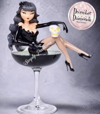 December Diamonds Black Widow Witch Martini Glass Halloween IN STOCK BY 10/6 picture