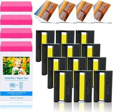 Canon Selphy CP1500 CP1300 CP1200 4x6 108 sheet Color Ink Paper Set KP-108IN lot picture