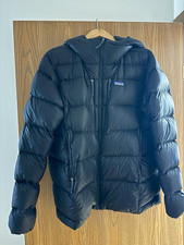 Patagonia Fitz Roy Men's Black Down Insulated Hooded Full Zip Puffer Jacket L picture
