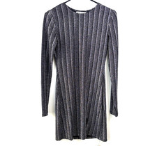 NWT Reformation Size S Women Sheffield Dress Silver Striped Long Sleeve No Flaws picture