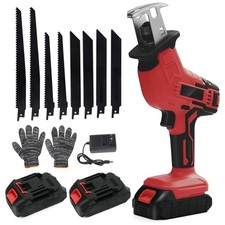 Electric Reciprocating Saw W/ 2 Li-ion Battery Cutting Tools Cordless w 8 Blades picture