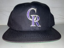 Vtg Colorado Rockies Snapback Hat Cap 90s MLB baseball plain logo nwot logo 7 picture