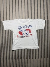 Vtg 1950s Champion Running Man T Shirt GOP Eisenhower Ike Indiana Youth M 12 picture