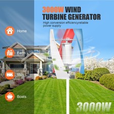 3000W Wind Turbine Generator MPPT 12V/24V Hybrid Controller Windmill Kit picture