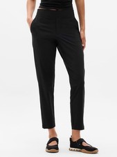 Athleta Brooklyn Mid Rise Ankle Pants Womens 6 Black Pull On Stretch Travel Work picture