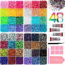 UWETIME 32000Pcs Resin Flatback Rhinestones for Bedazzling Kit with 4 Pcs B70... picture