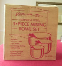 Vintage Vollrath USA Stainless Steel Mixing Bowls Set of 3 (¾, 1.5, 3 Qt) #69300 picture