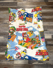 1988 Nintendo Twin Comforter Mario & Link Super Mario Zelda Cotton picture