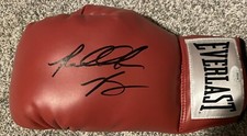 Riddick Bowe Signed Autographed Red Boxing Glove JSA Authenticated Right picture