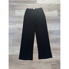 Vince Black Straight Leg Pull On Pants Acetate Office Siren Minimalist Fall XS picture